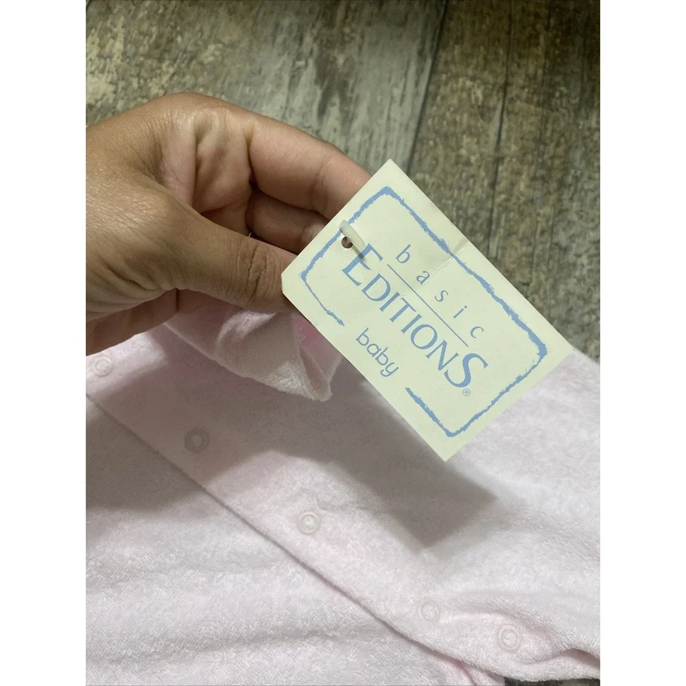 Vintage Basic Editions Baby Girl‎ Pajamas Sleeper Button Up Size 3/6 Months New